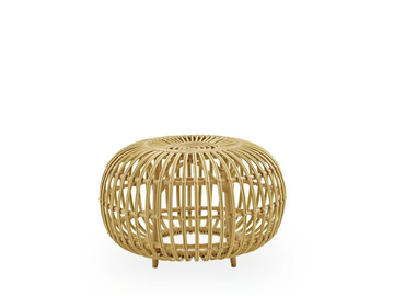 OTTOMAN EXTERIOR - Low garden stool in Alu-Rattan and ArtFibre by Sika Design - view 2